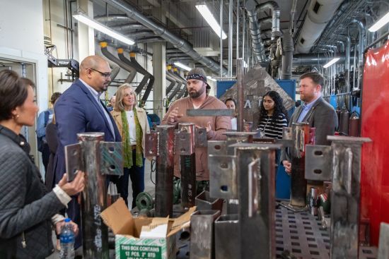 Students demonstrating what they have learned in programs benefiting from the Johnson Controls Community College Partnership Program.