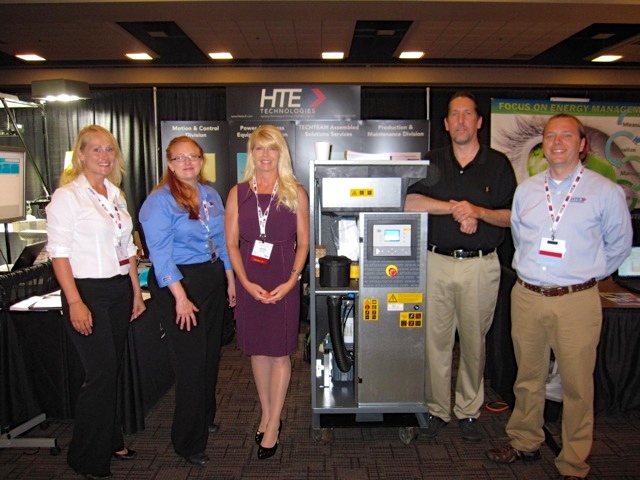 Erin Roehrs, Naomi Marciante, Jennifer Barkalow, Erik Woehrle and Walter Deeken (left to right) from HTE Technologies.